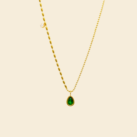 Green Tear Necklace
