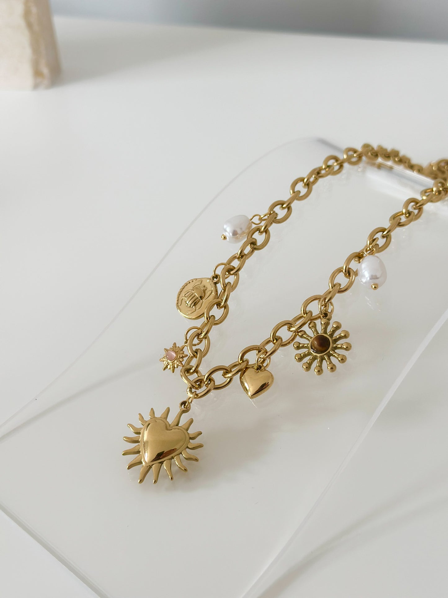 Solar Heart Necklace