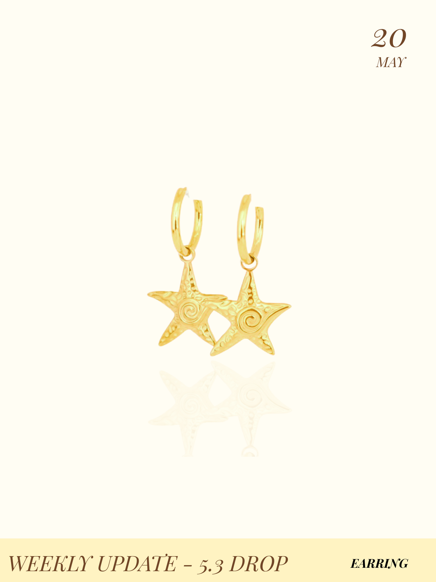 Coastal Drift Starfish Hoops