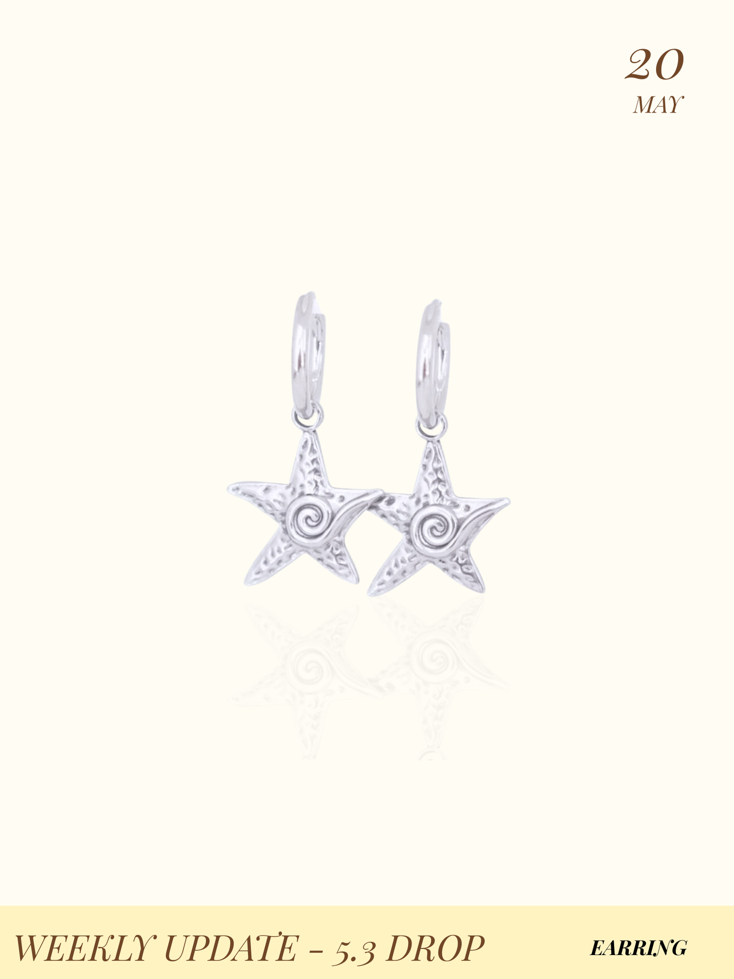 Coastal Drift Starfish Hoops
