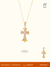 Molten Liquid Cross Pendant Necklace