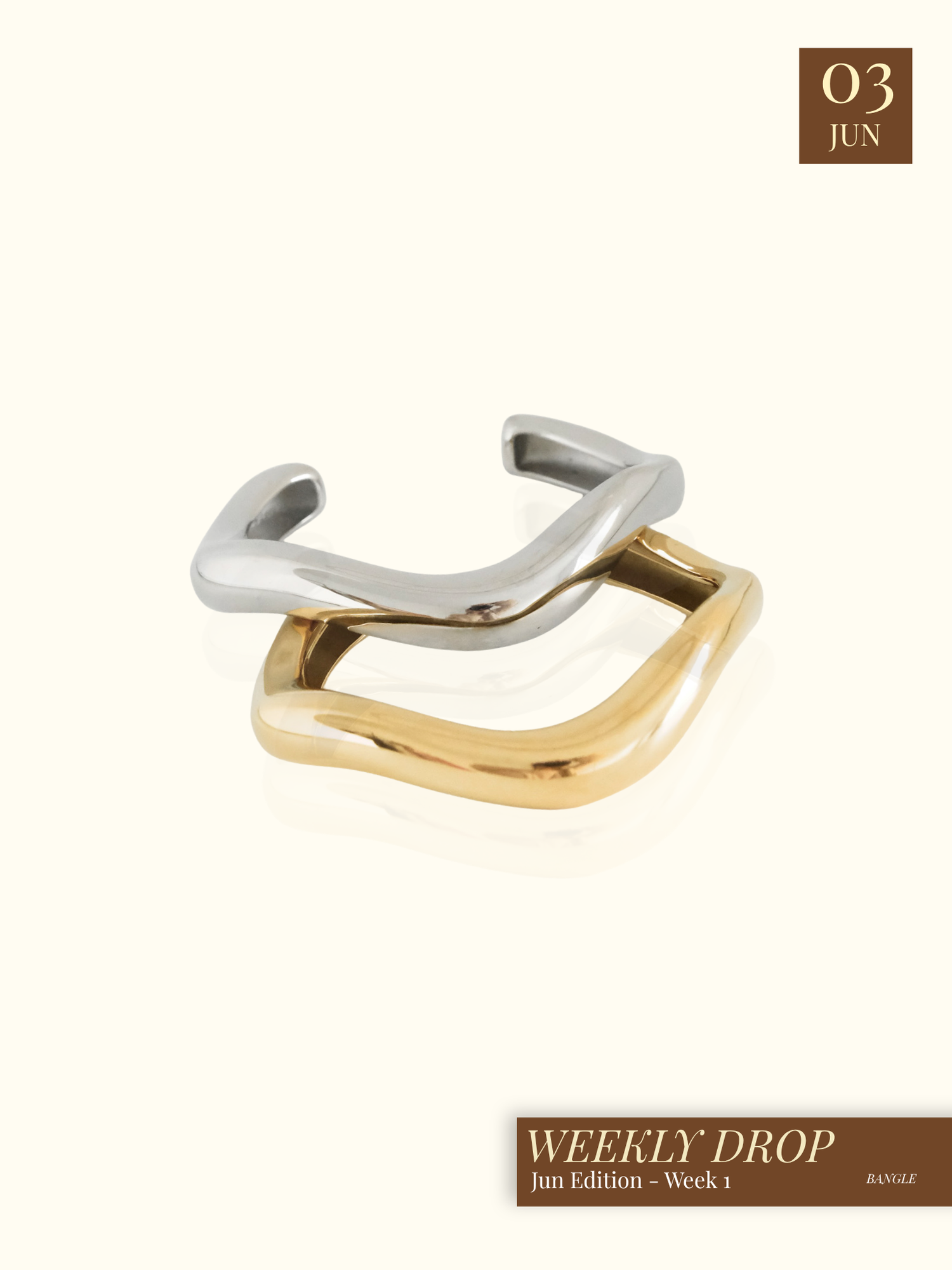 Fluid Wave Sculptural Bangle