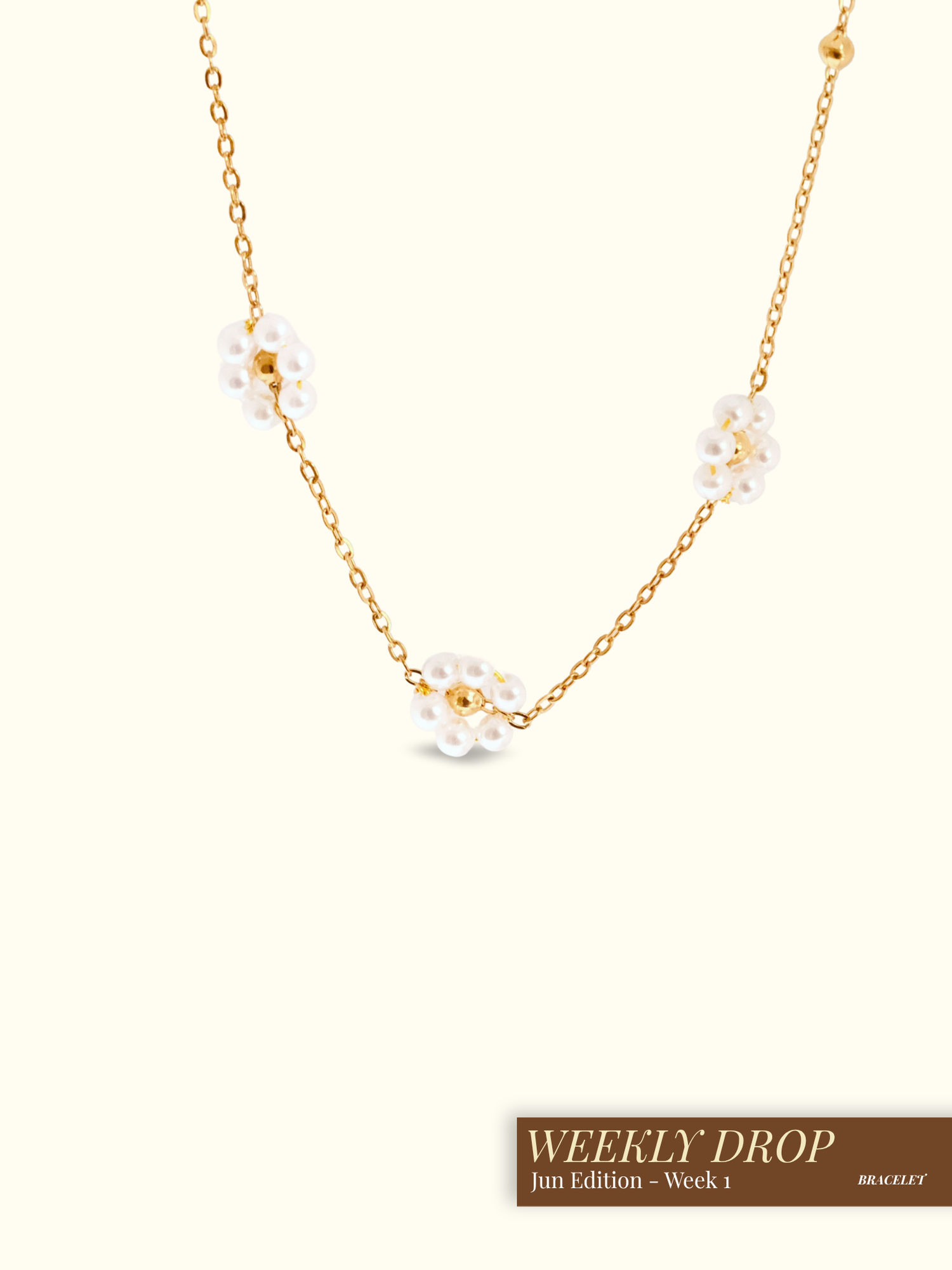 Petite Pearl Blossom Chain Bracelet
