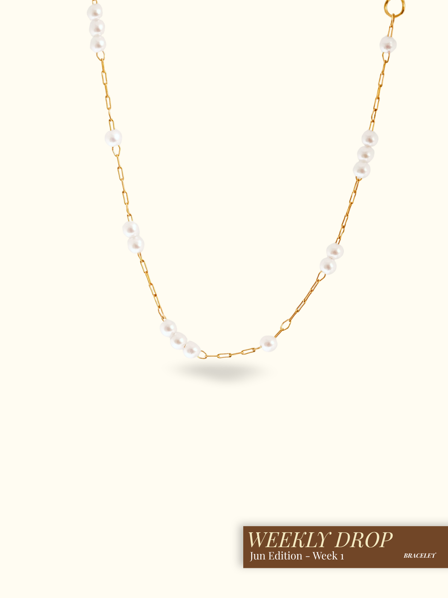 Floating Pearl Droplet Bracelet