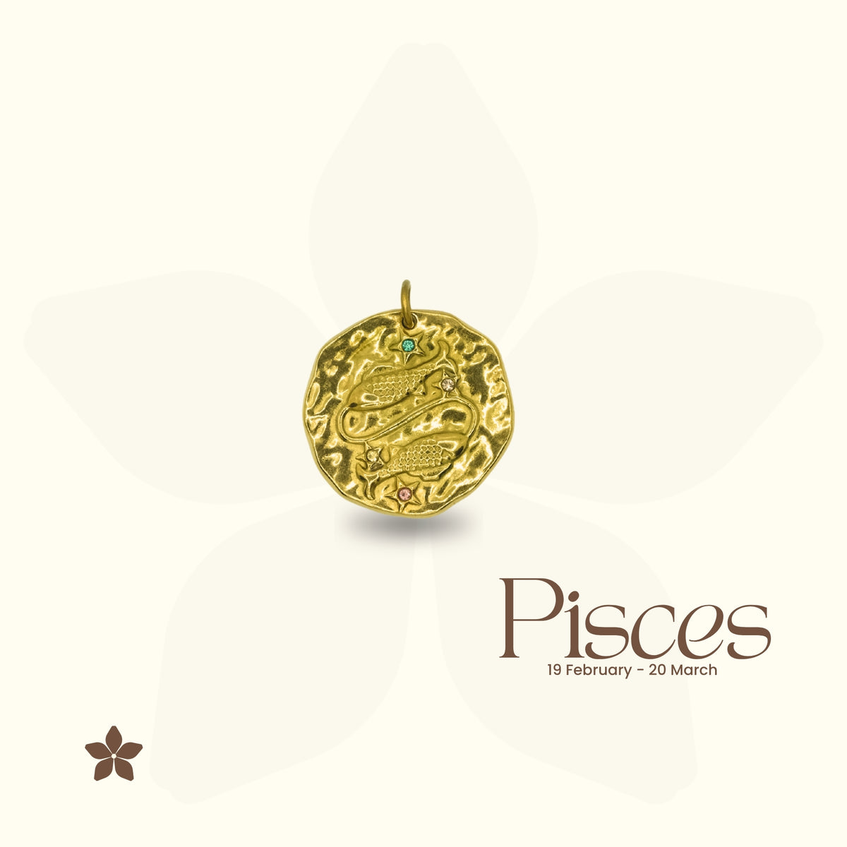 Zodiac Hammered Coin Necklace