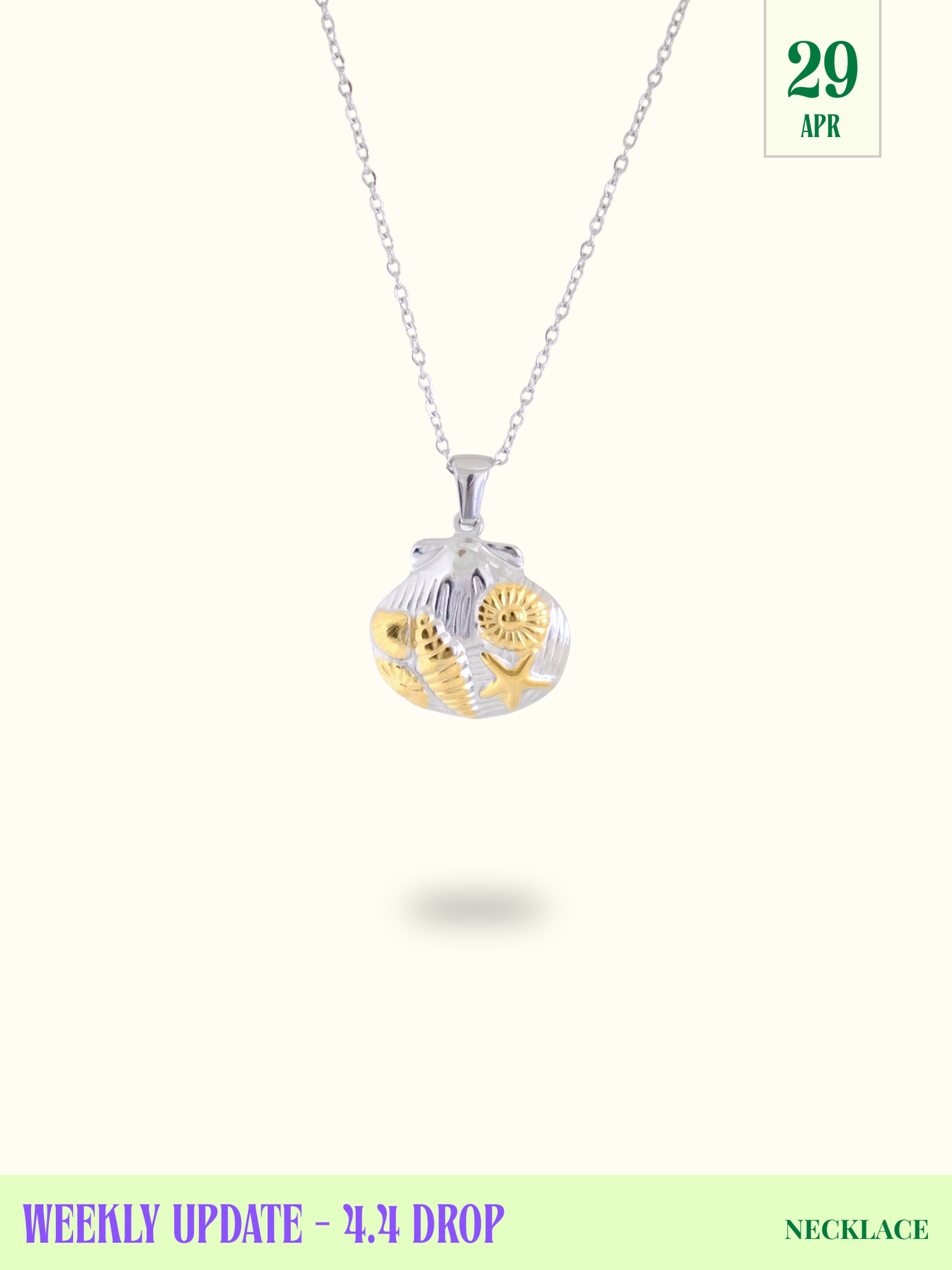 Oceania Shell Mixed-Metal Necklace