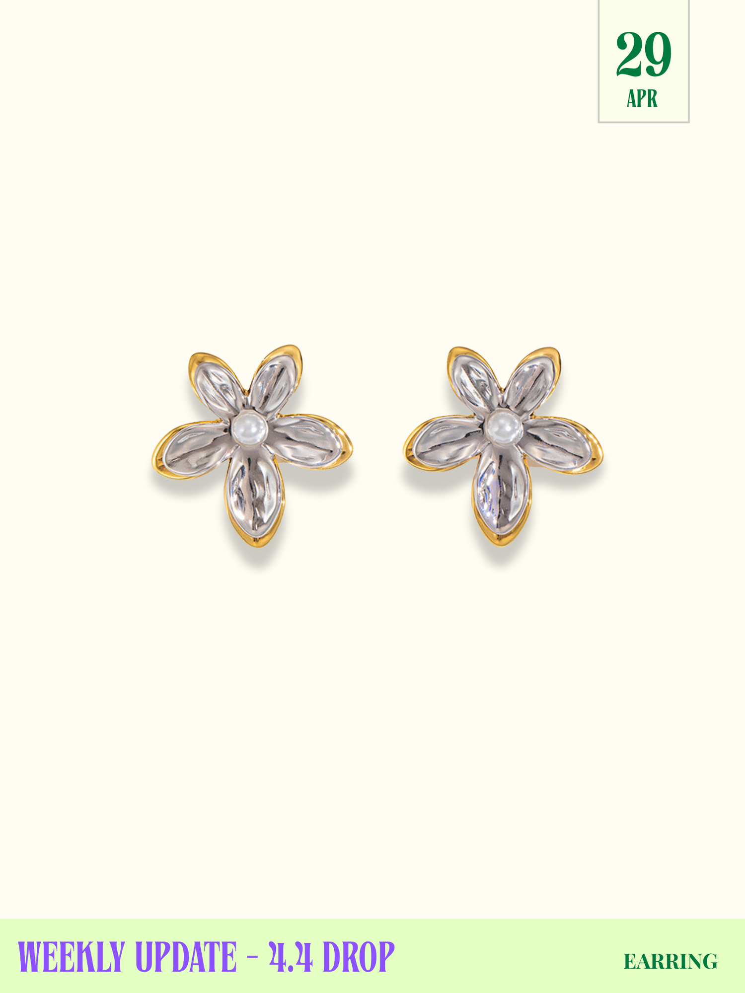 Flora Pearl Petal Earrings