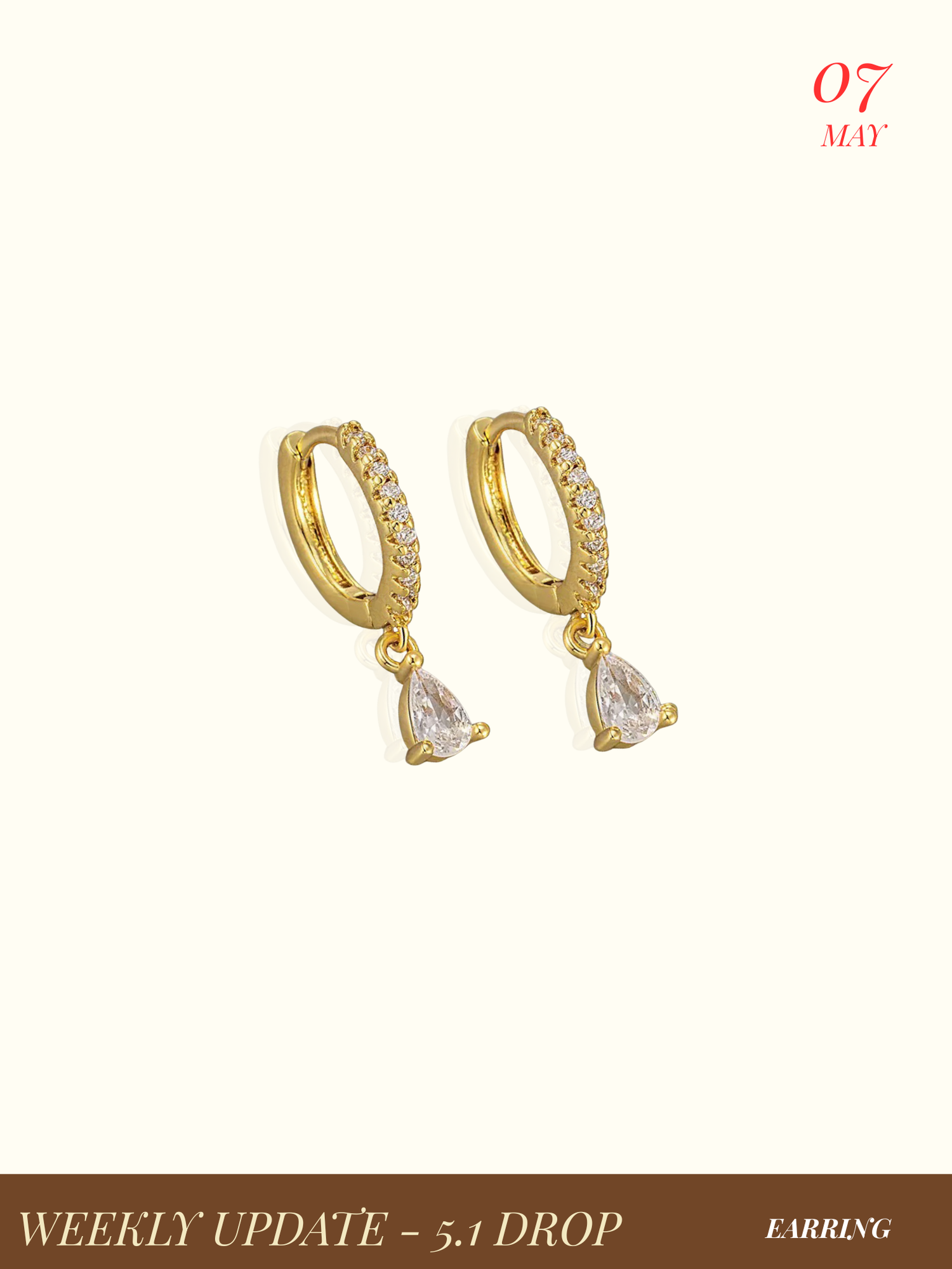 Minimalist Solo Drop Earrings