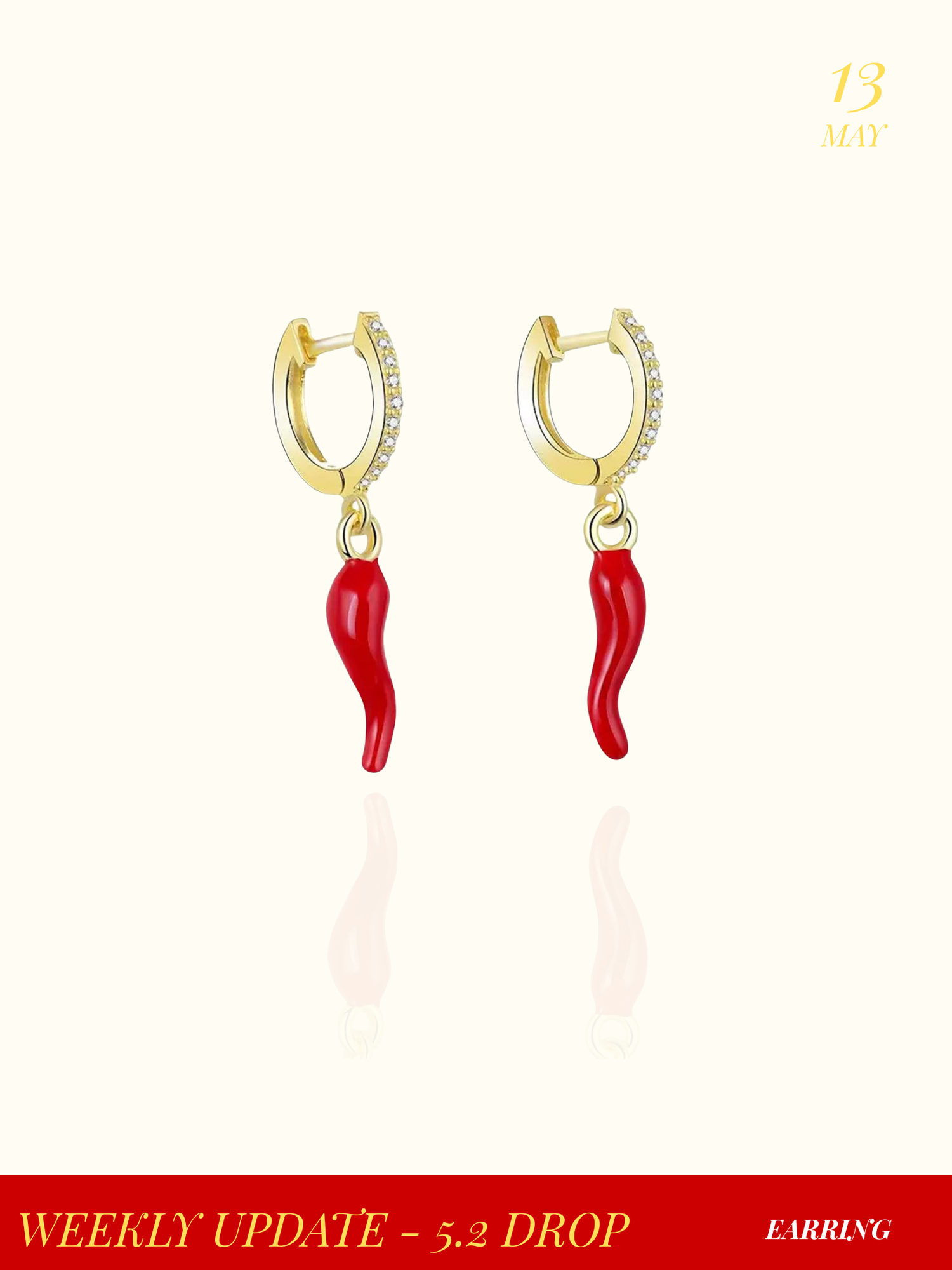 The Chilli Stud Earrings