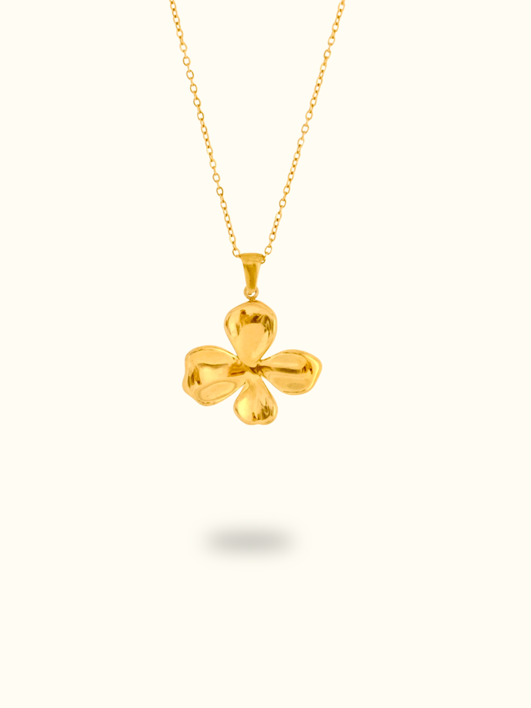 Abstract Teardrop Pendant Necklace