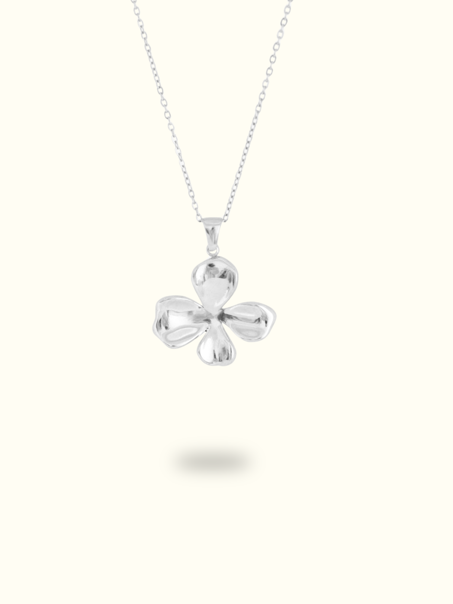 Abstract Teardrop Pendant Necklace