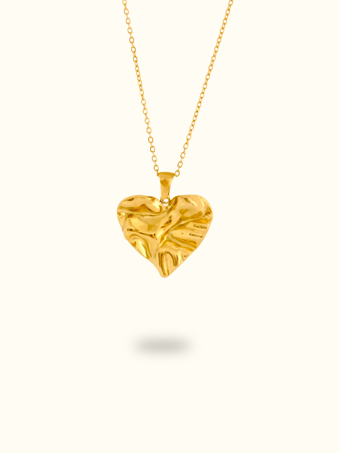 Hammered Heart Pendant Necklace