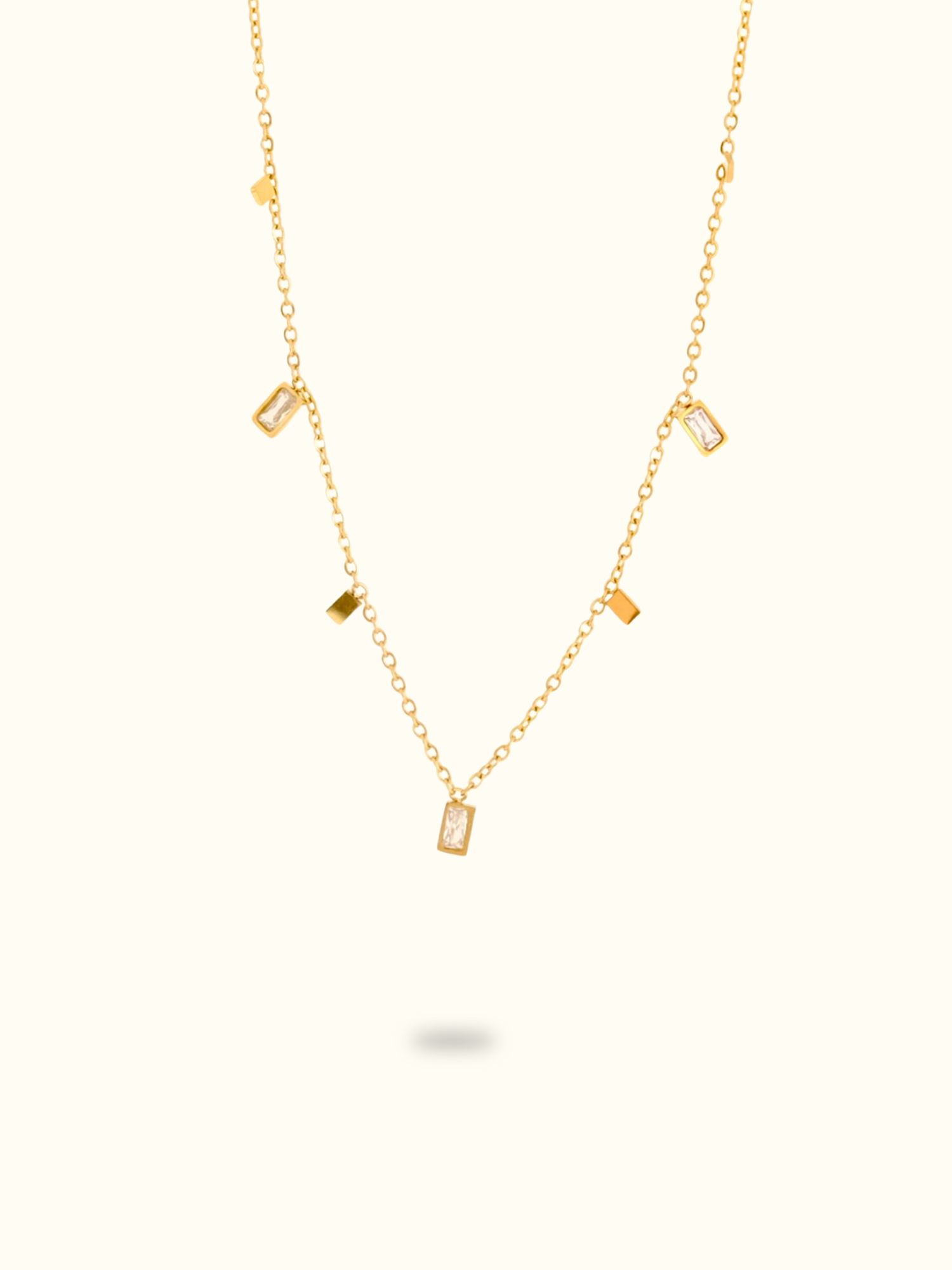 Mini Cube Crystal Necklace
