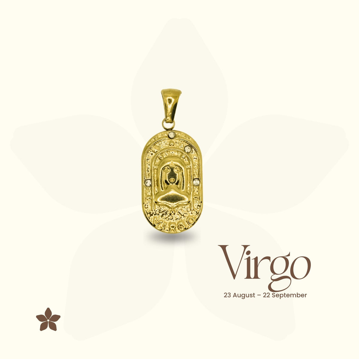 Vintage Zodiac Oval Crest Necklace