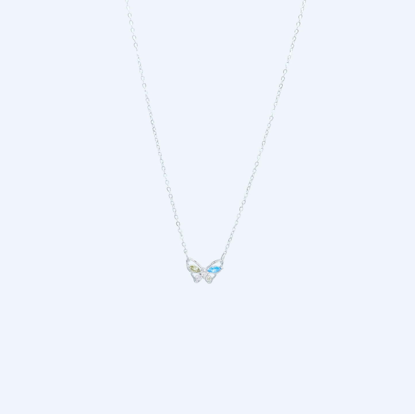 Rainbow Butterfly Necklace