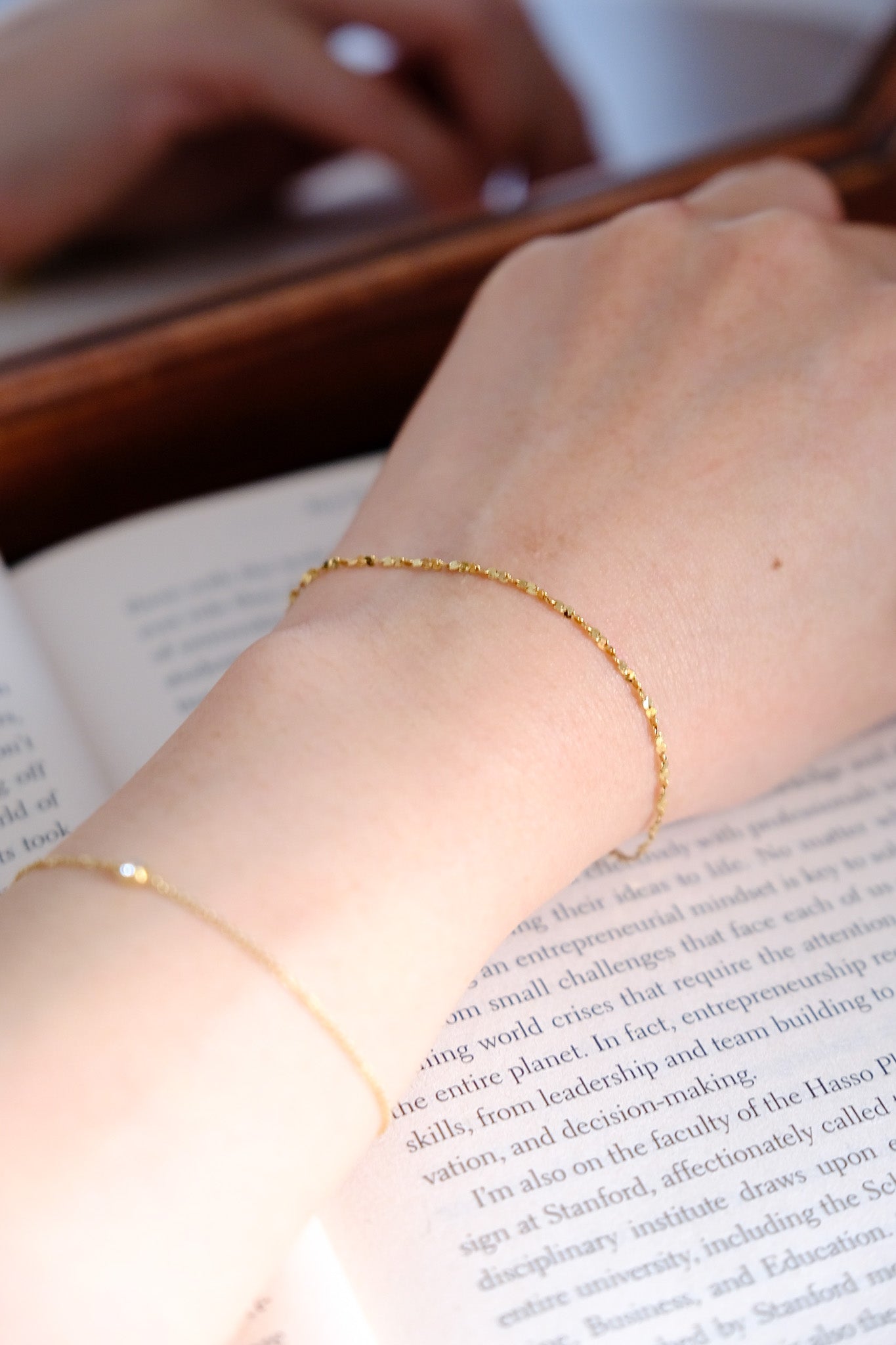 Barely-There Shimmer Chain Bracelet