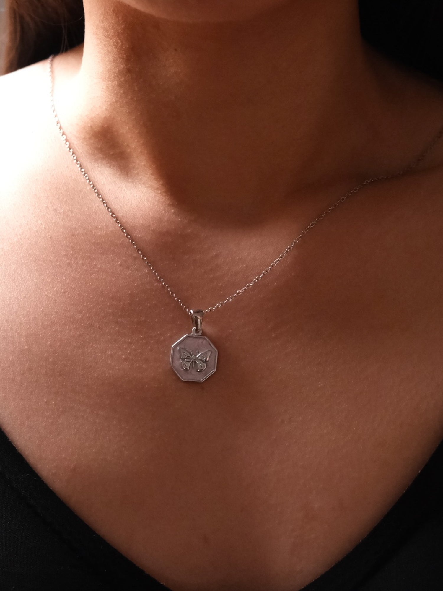 Roselle Prism Butterfly Necklace