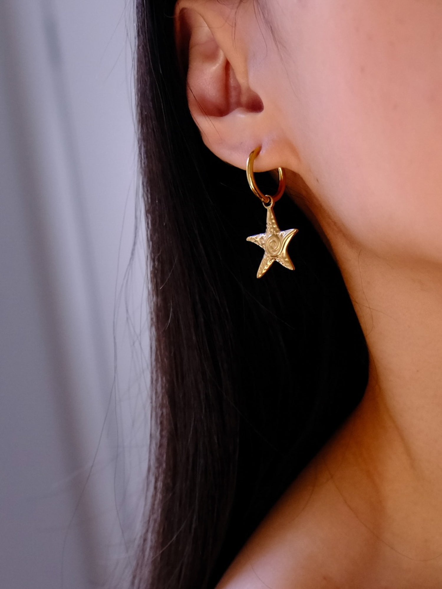 Coastal Drift Starfish Hoops