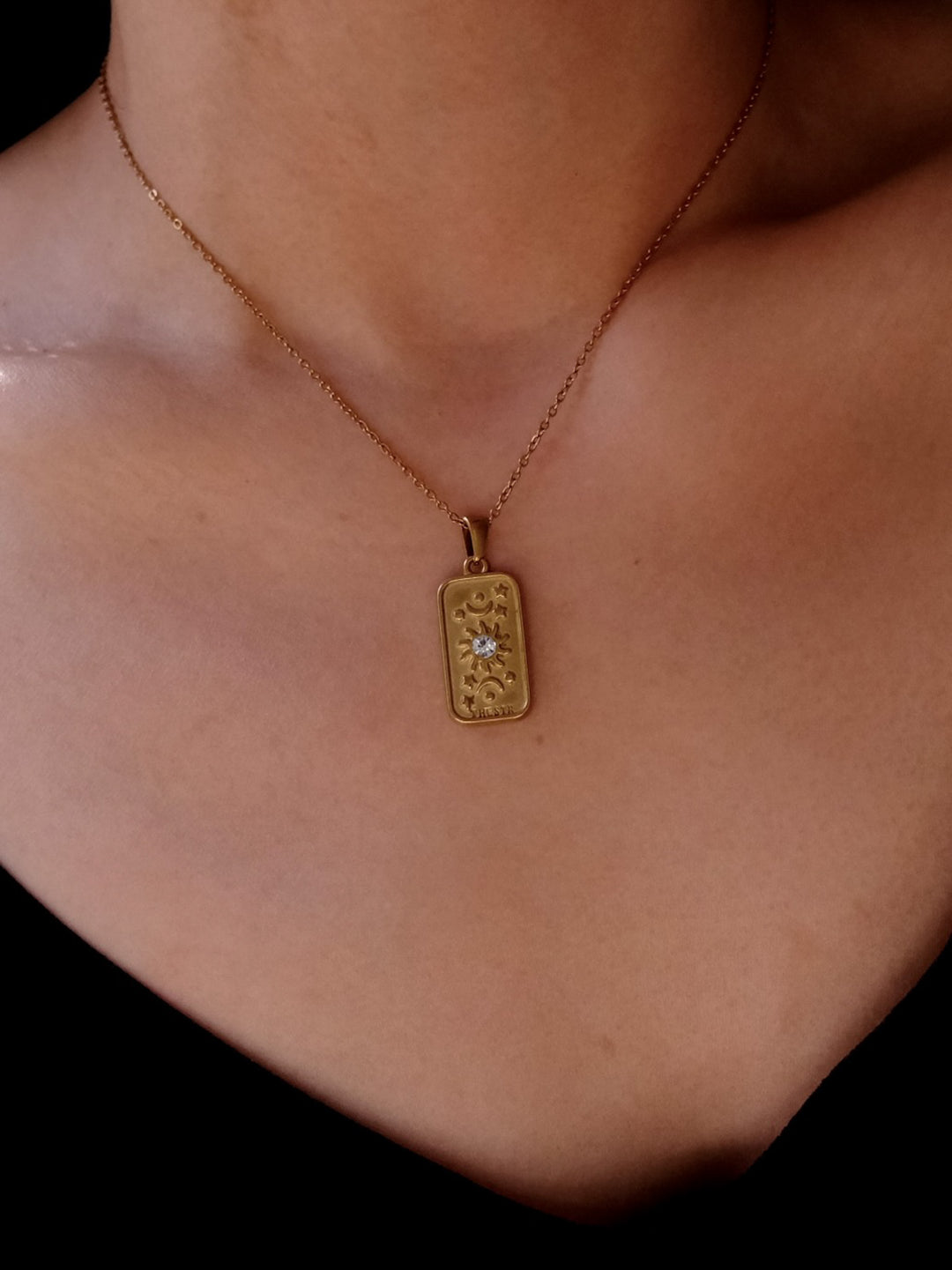 Aurelia Sun Tag Necklace
