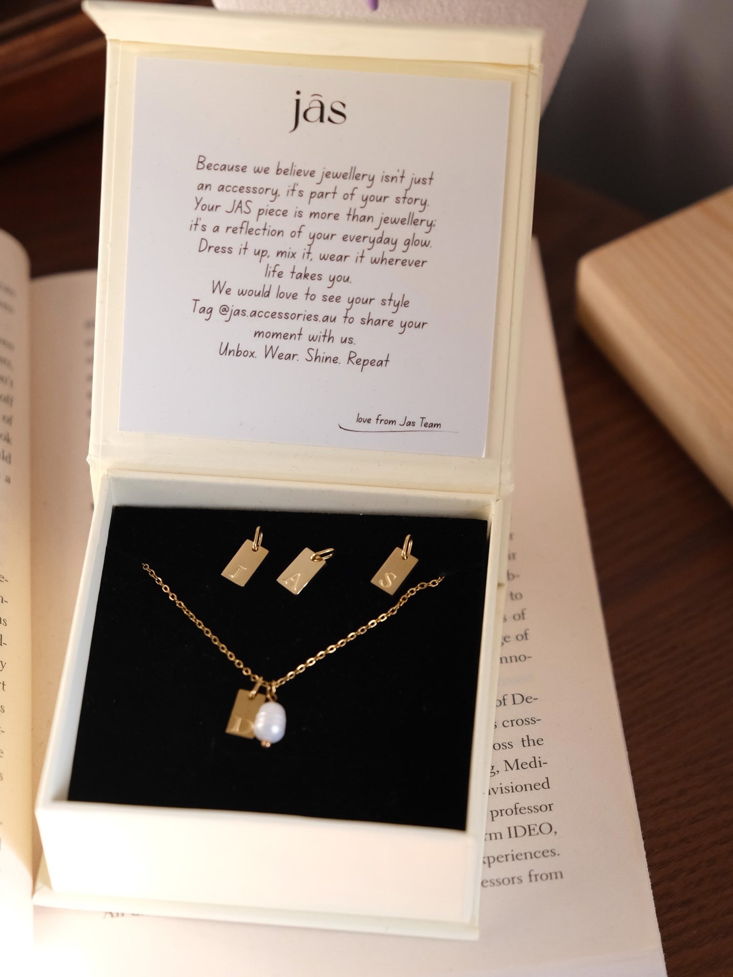 Signature Minimalist 3 Initial Tag Necklace