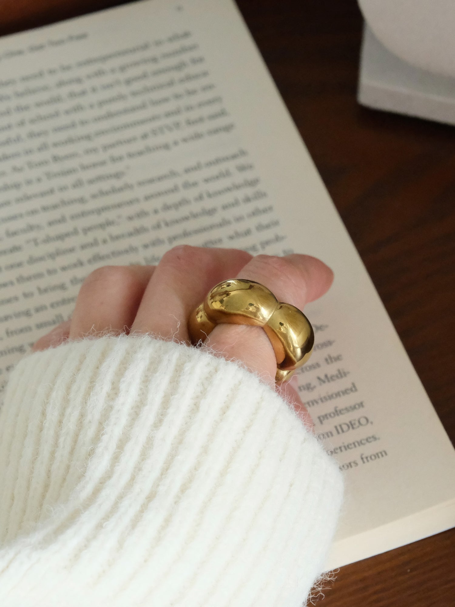 Twin Bubble Sculptural Dome Ring