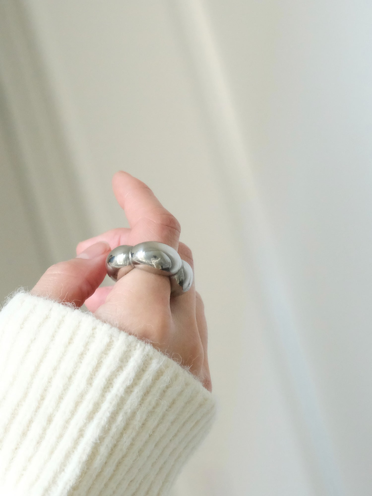 Twin Bubble Sculptural Dome Ring