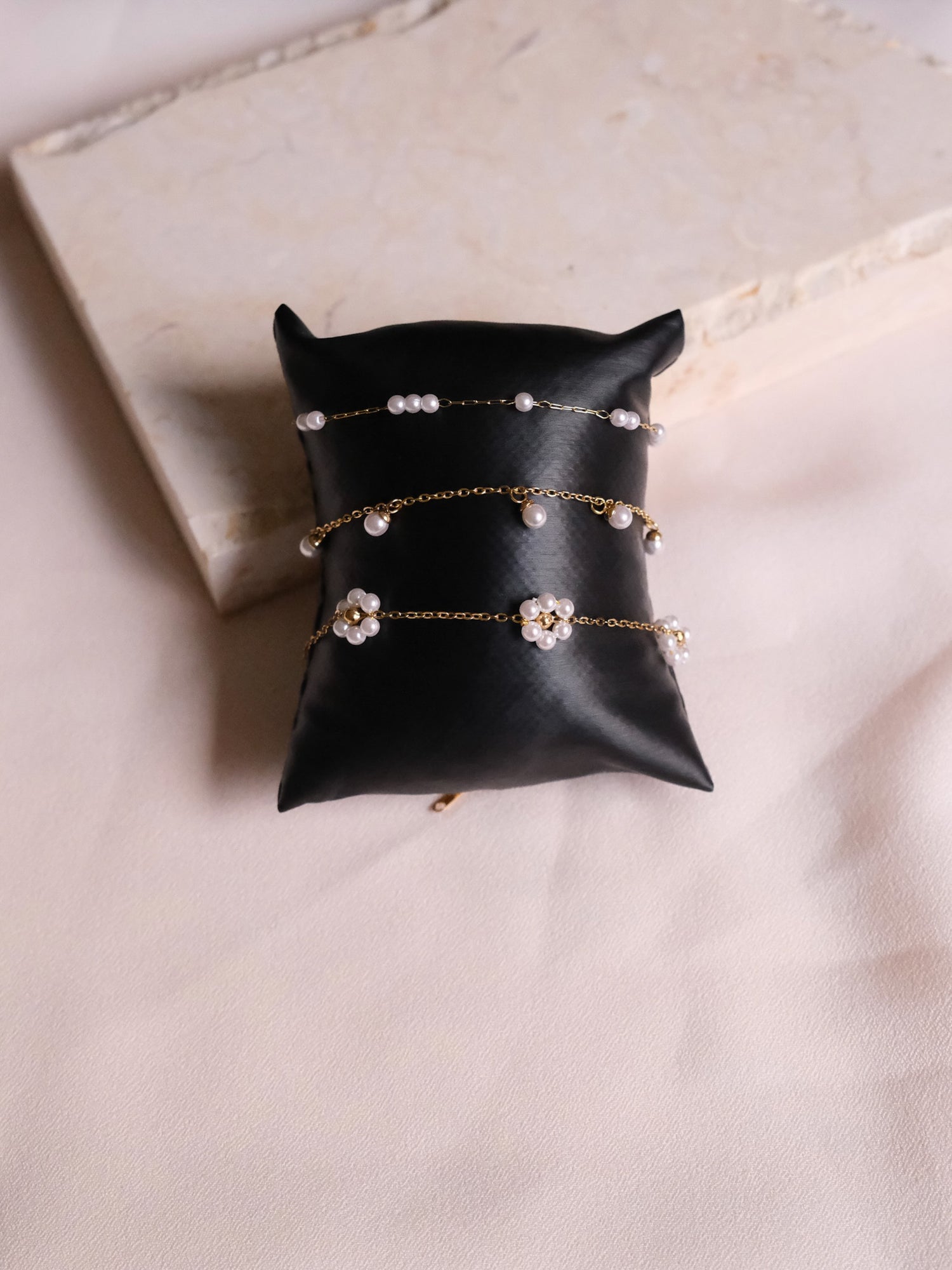 Floating Pearl Droplet Bracelet