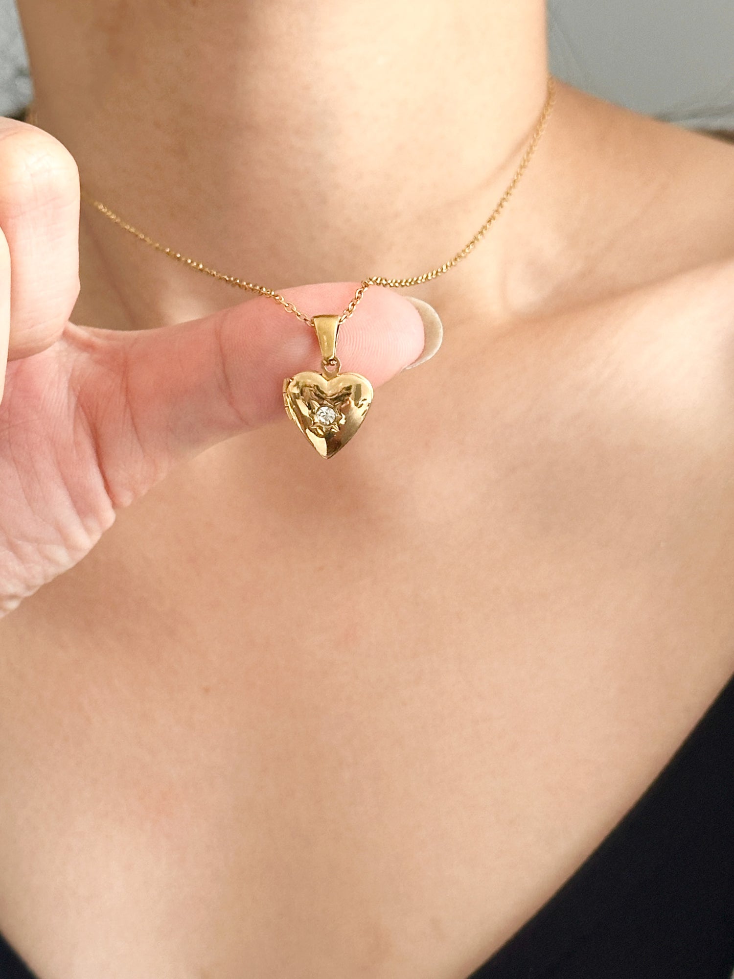 You & Me Heart Locket - Small with Gem