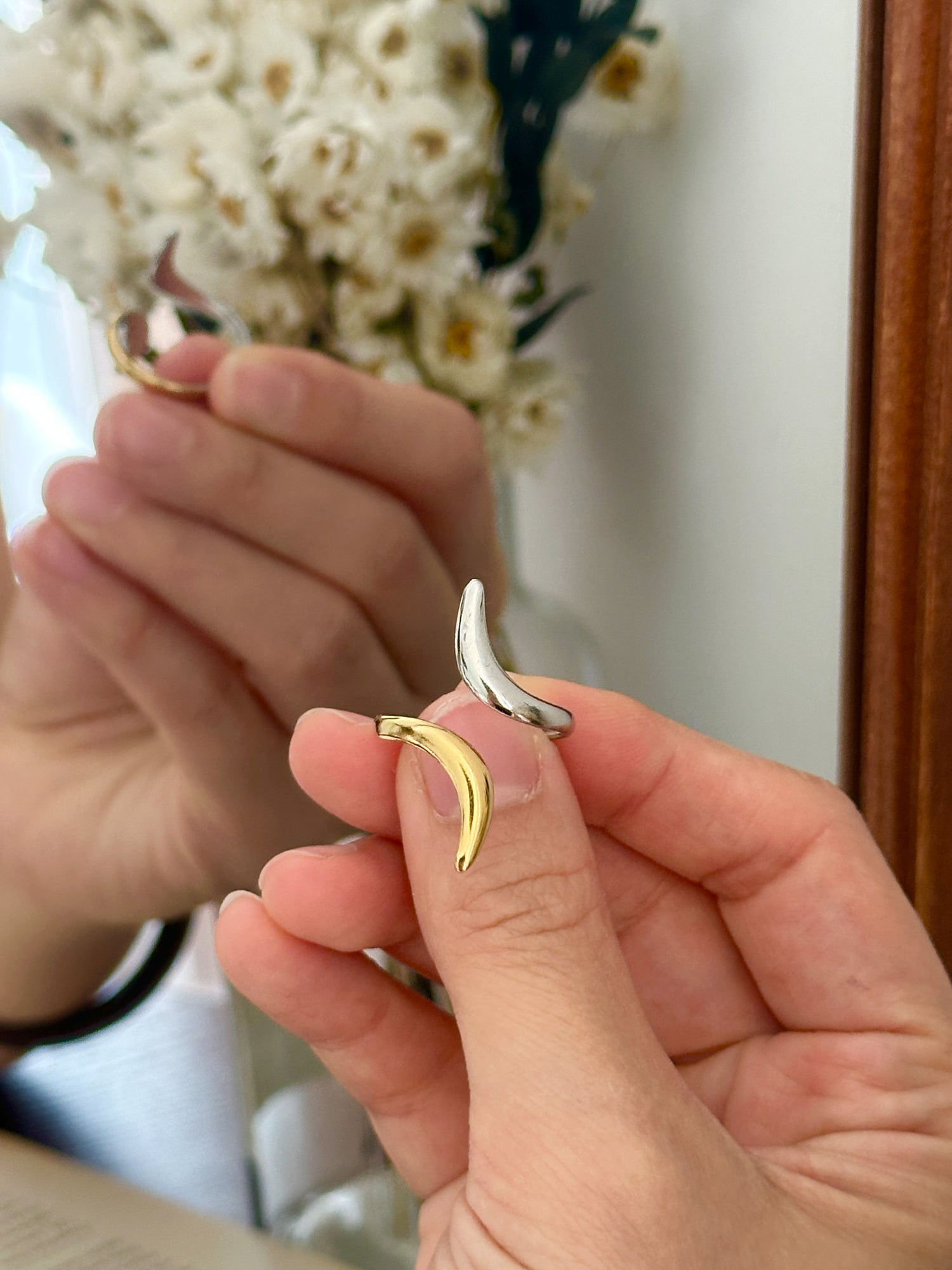Aegean Swirl Two-Tone Ring
