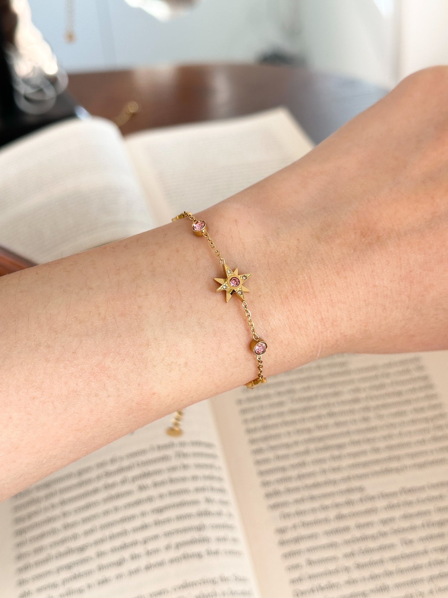 Pink Stellar Charm Bracelet