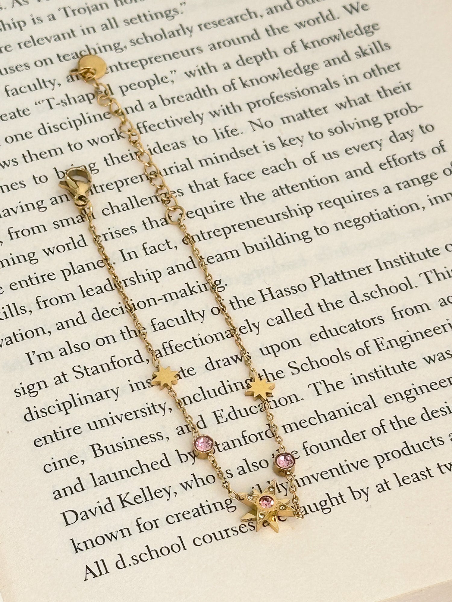 Pink Stellar Charm Bracelet