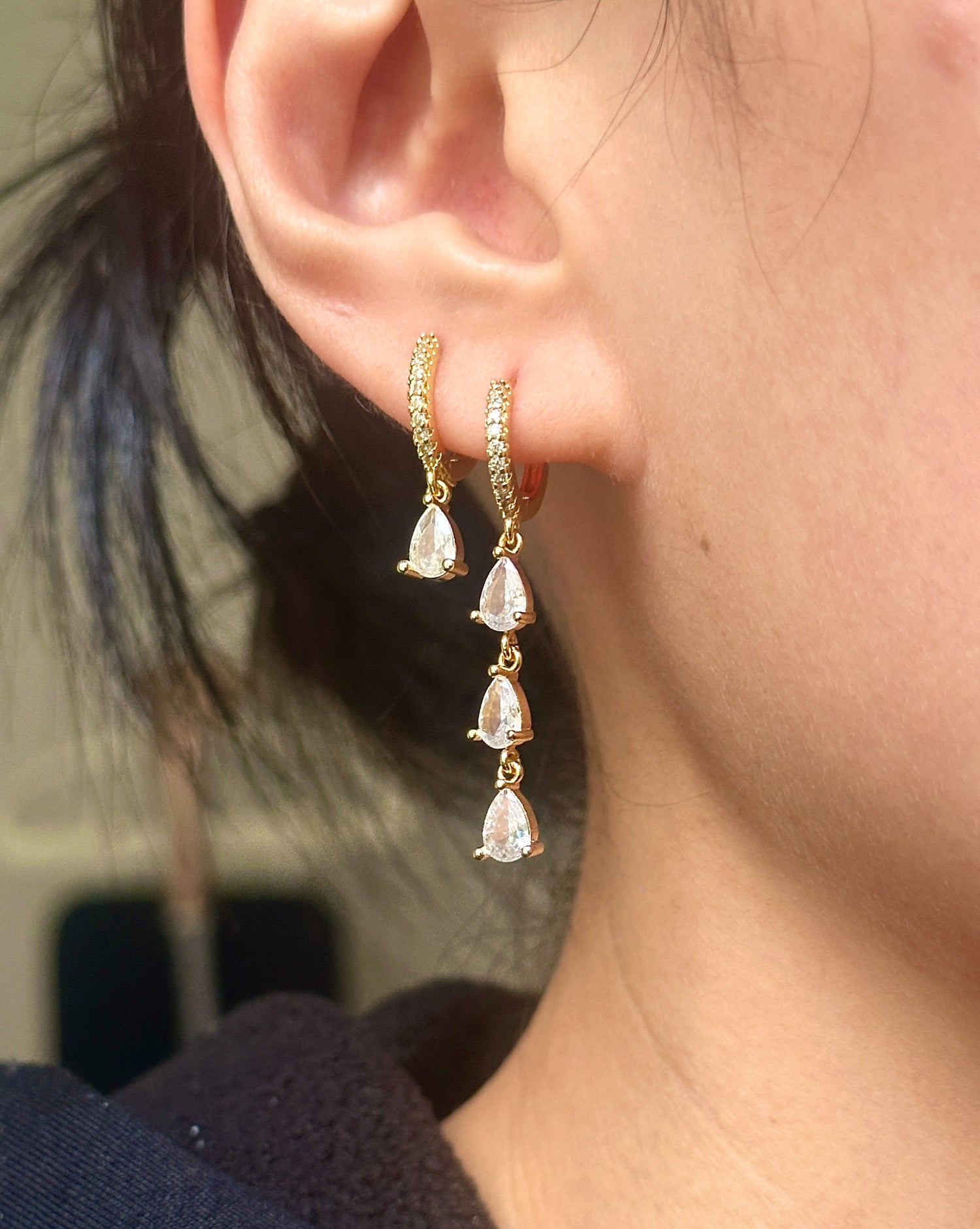 Minimalist Solo Drop Earrings