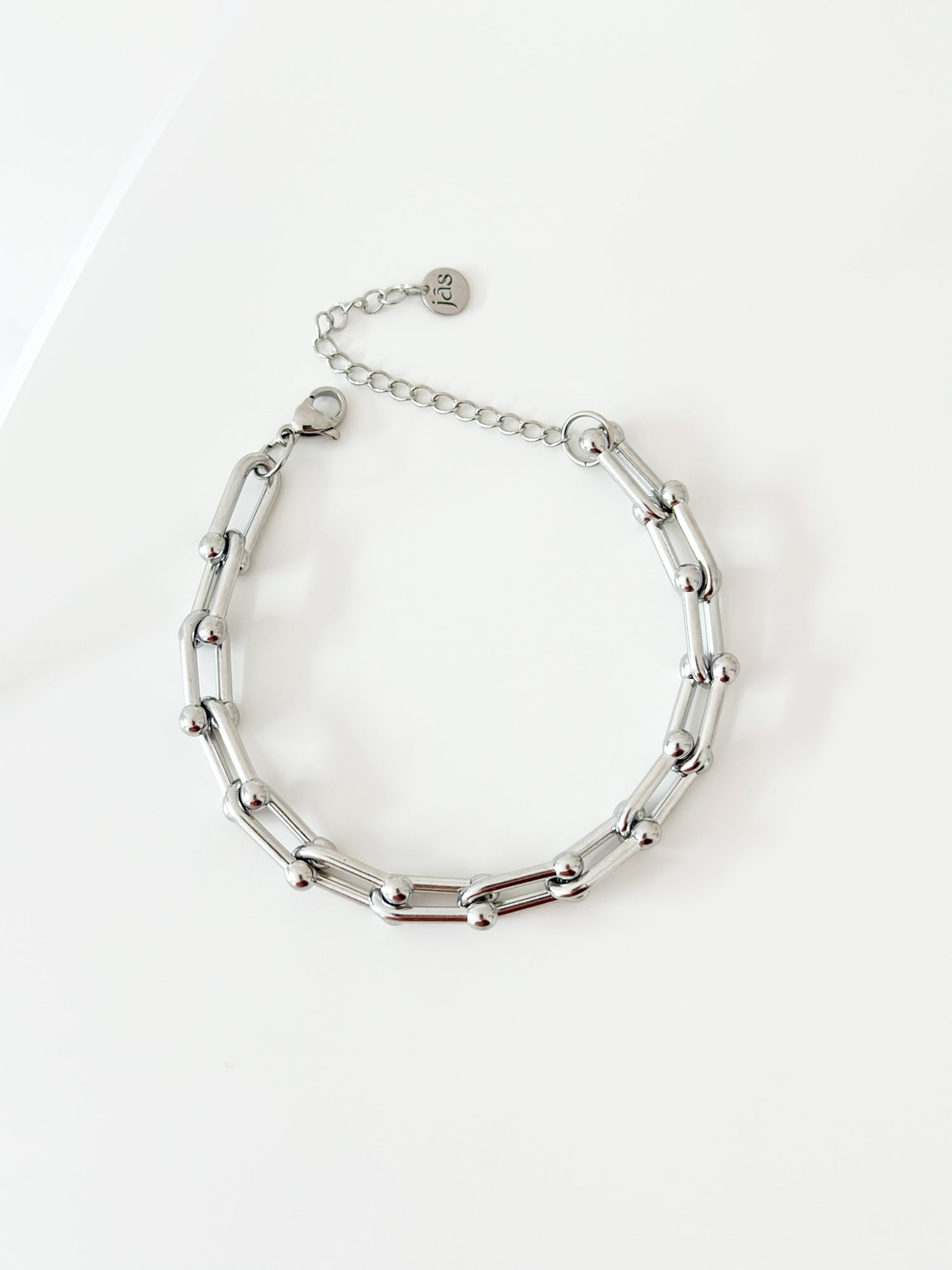 Silver U link Bracelet