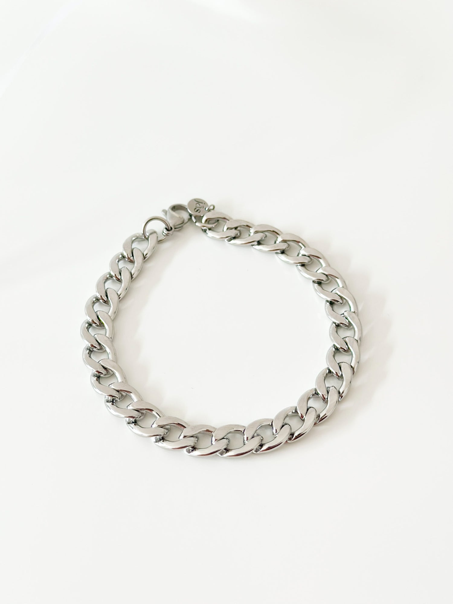 Silver jumbo curb Bracelet