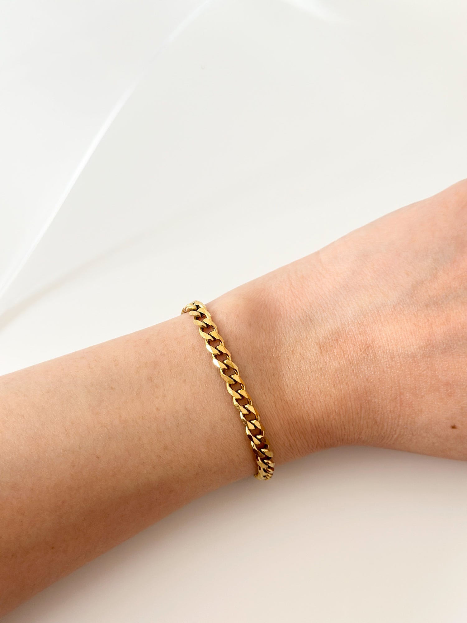 Gold CURB chain Bracelet