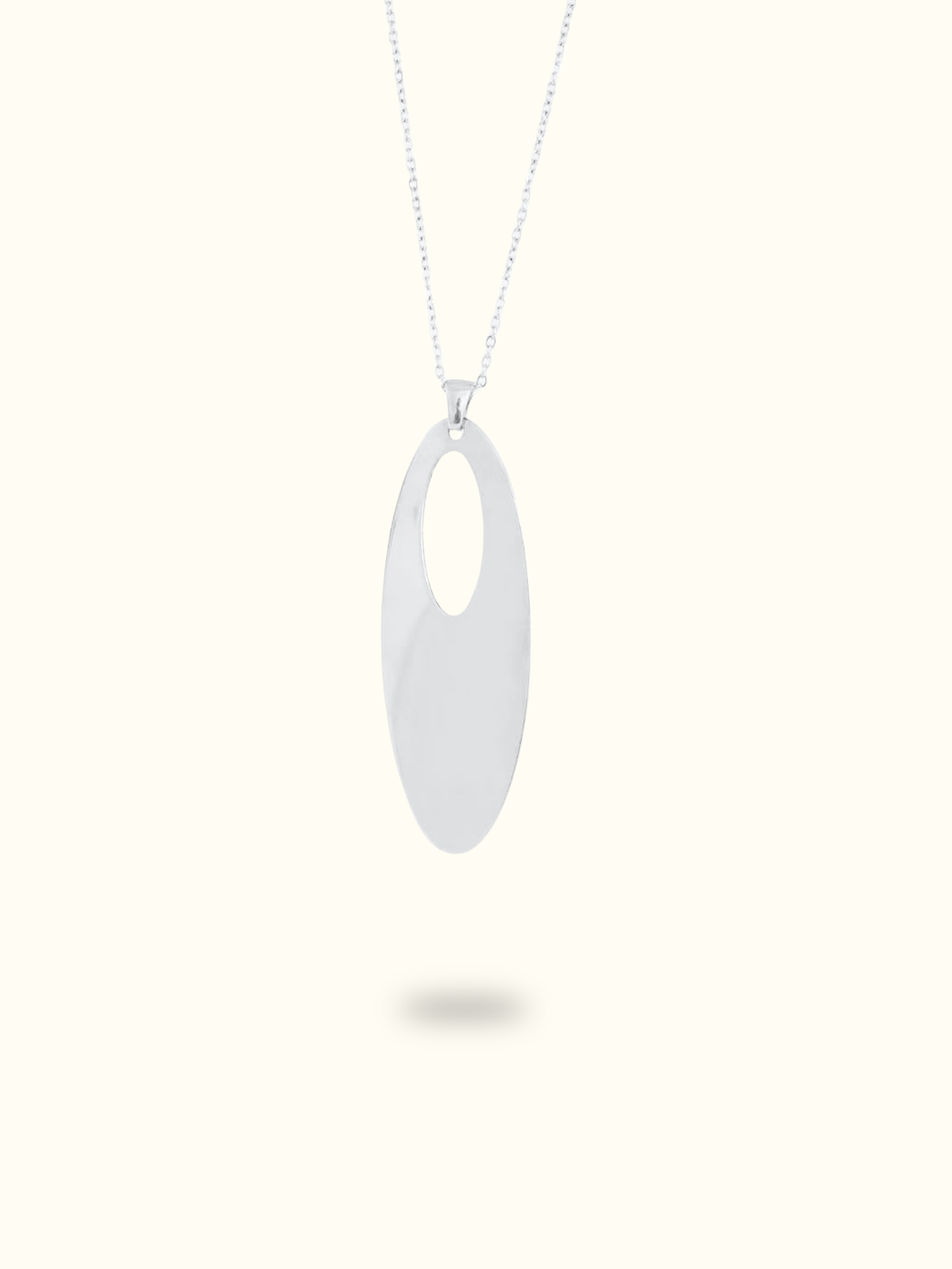 Luna Oval Tag Necklace