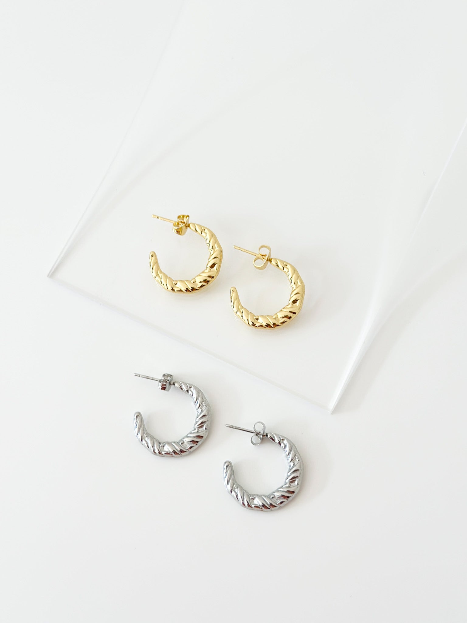Arlo Croissant Hoops - Jas | Hoop Earrings - Jas | Perfect On You