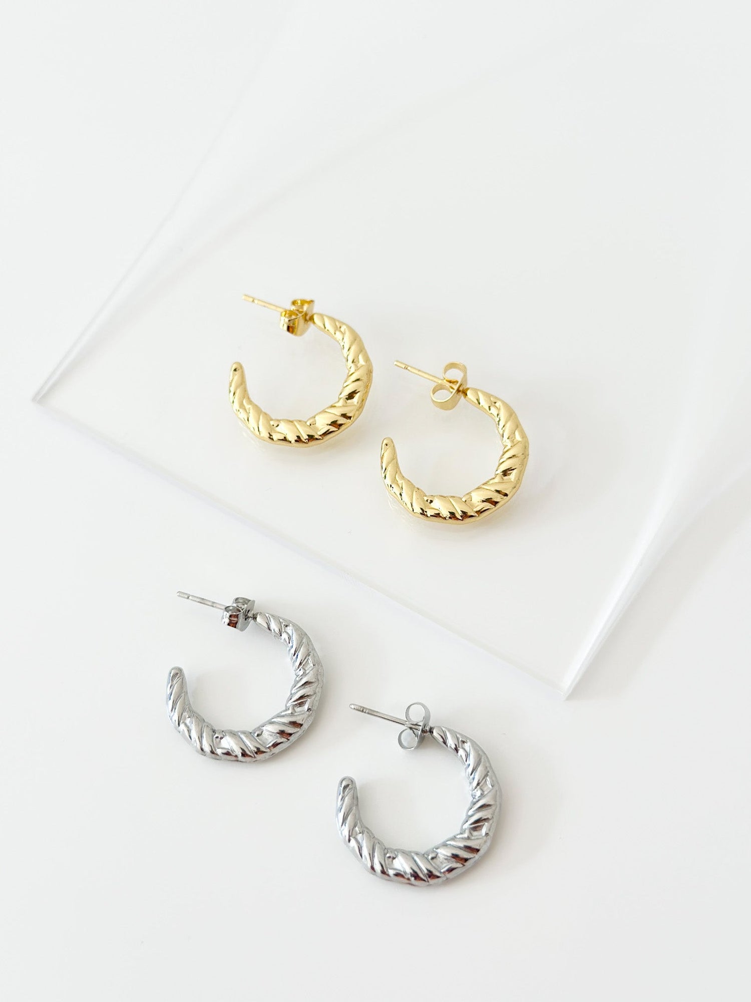 Arlo Croissant Hoops - Jas | Hoop Earrings - Jas | Perfect On You