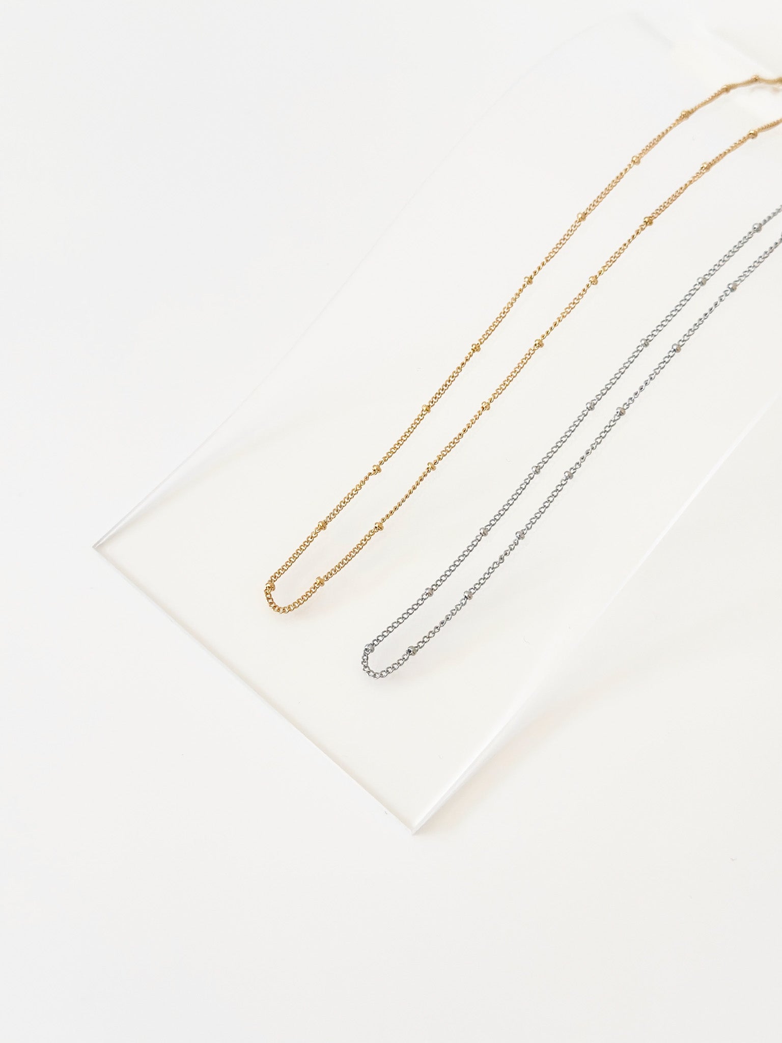 Bead Chain Necklace - Jas | Gold & silver necklace - Jas | Perfect On You