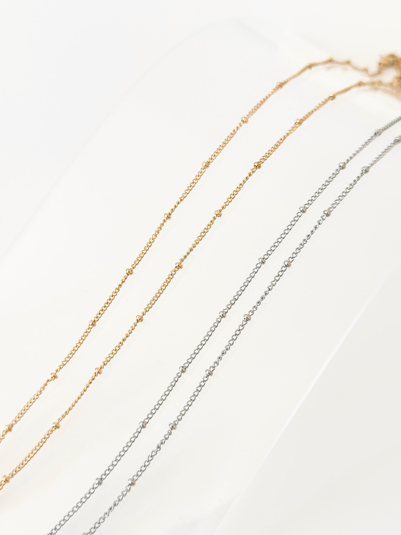 Bead Chain Necklace - Jas | Gold & silver necklace - Jas | Perfect On You