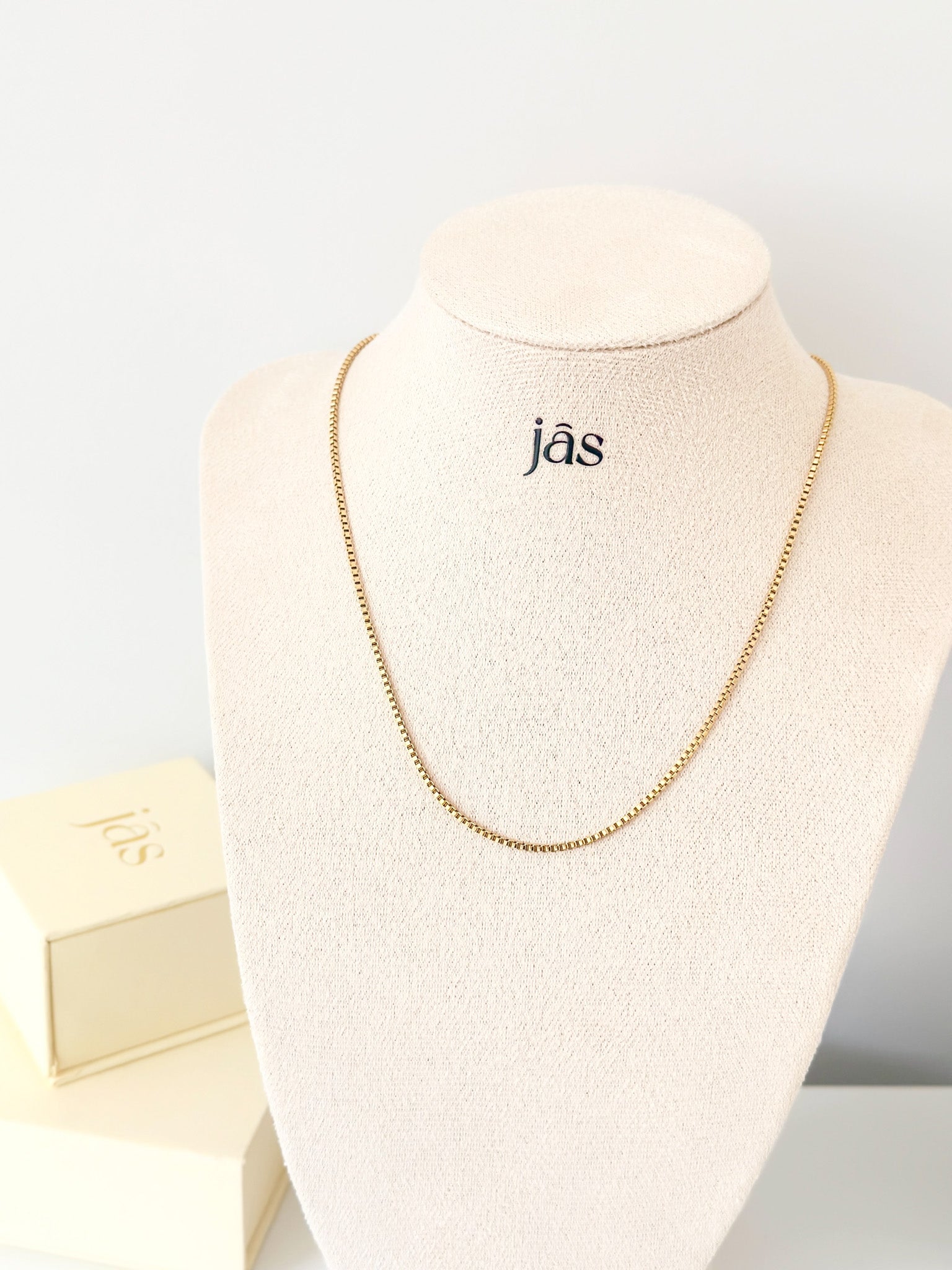 Box Chain Necklace - Jas | Gold & silver necklace - Jas | Perfect On You