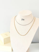 Clavicle Chain Necklace - Jas | Gold & silver necklace - Jas | Perfect On You