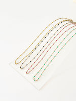 Color Bead chain necklace - Jas | Gold & silver necklace - Jas | Perfect On You