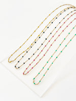 Color Bead chain necklace - Jas | Gold & silver necklace - Jas | Perfect On You
