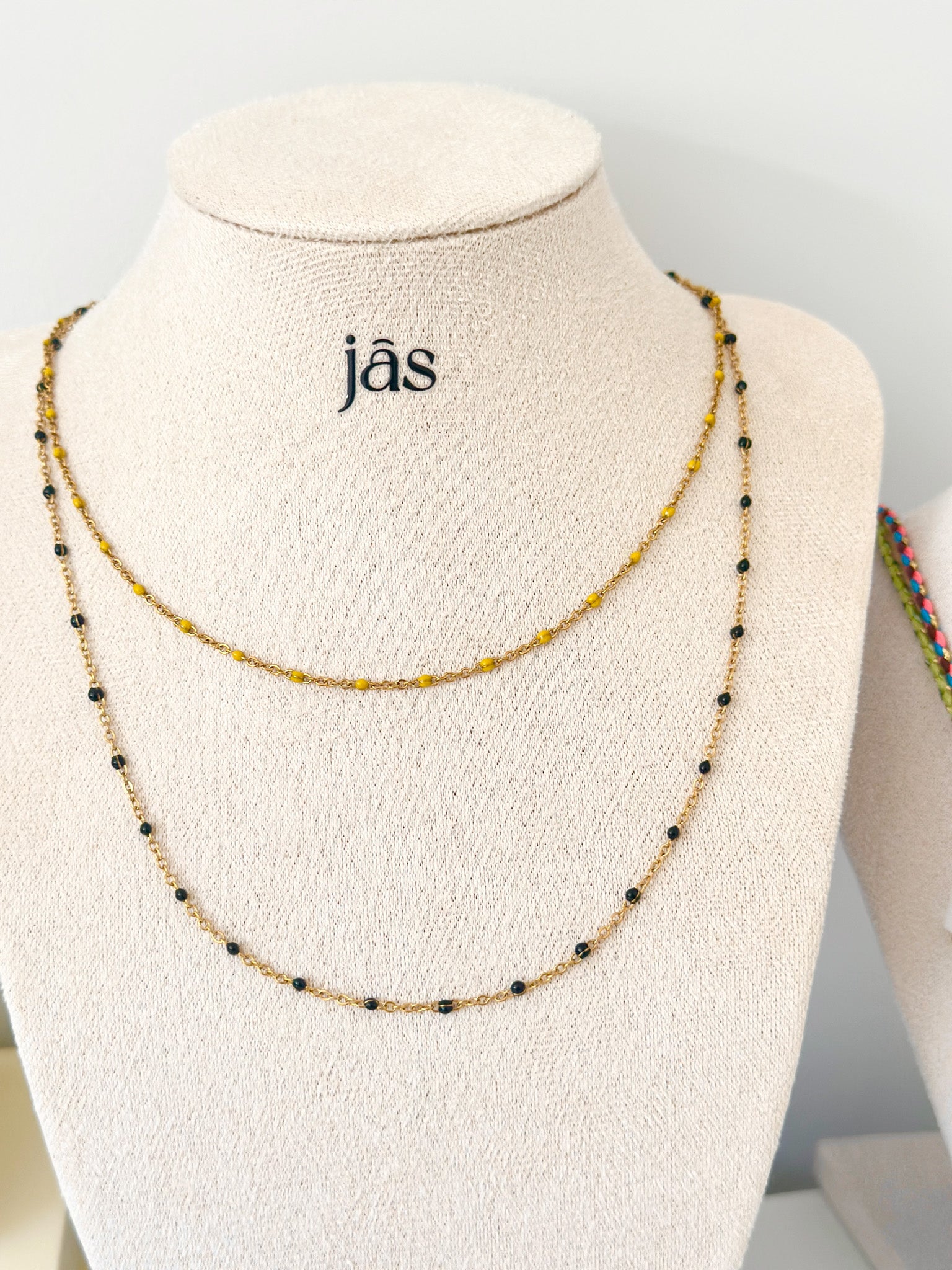 Color Bead chain necklace - Jas | Gold & silver necklace - Jas | Perfect On You