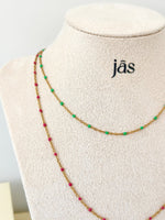 Color Bead chain necklace - Jas | Gold & silver necklace - Jas | Perfect On You