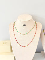 Color Bead chain necklace - Jas | Gold & silver necklace - Jas | Perfect On You