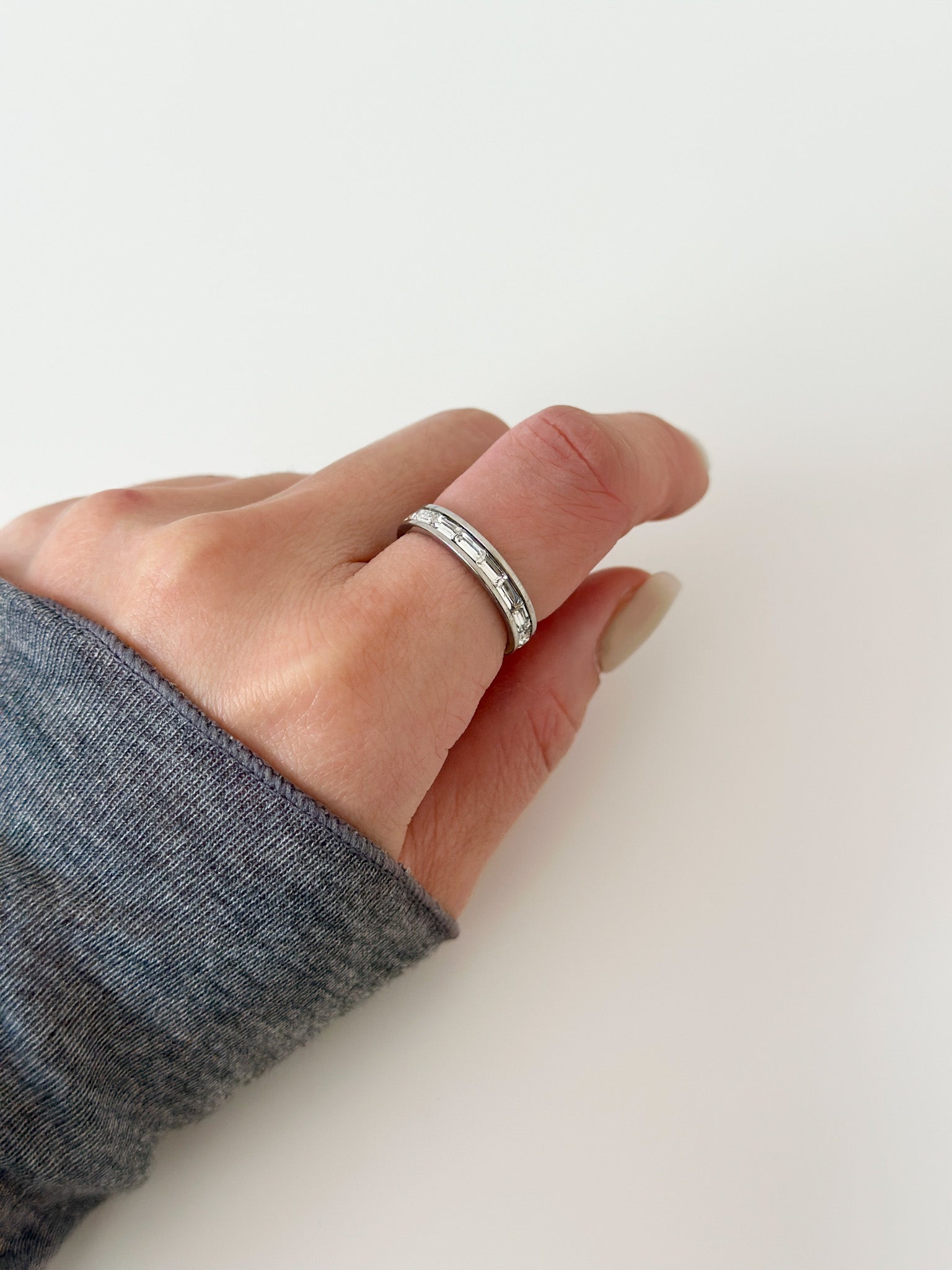 Crystal Line Ring - JAS | Silver ring - Jas | Perfect On You