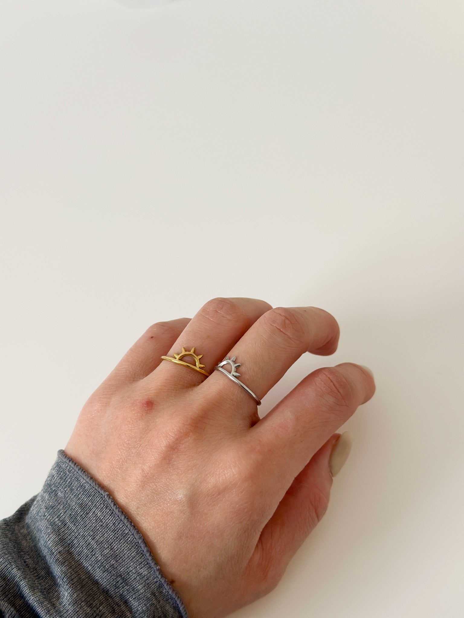 Dawn Crown Ring - Jas | Gold & silver ring - Jas | Perfect On You
