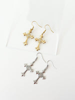 Faith Cross Drops - Jas | Hoop Earrings - Jas | Perfect On You